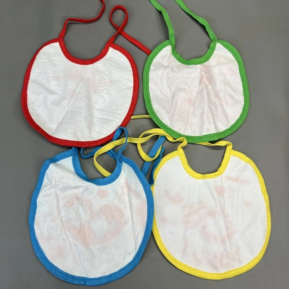 Playskool Baby Bibs for infants I love My Mommy & Daddy Lot of 4 Vintage